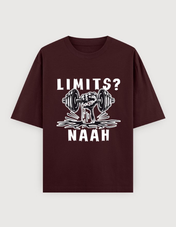 NO LIMITGYM OVERSIZED UNISEX TEE(DARKER VARIANTS)